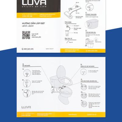 Thiết Bị Vòi Rửa Thông Minh Phiên Bản Tiết Kiệm LUVA Bidet LB101