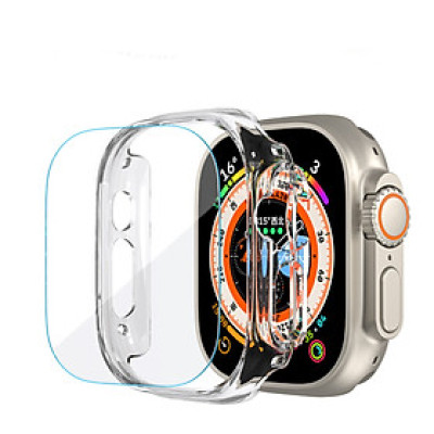 Case Ốp PC Kai Kèm Dán Màn Hình Cường Lực Dành Cho Apple Watch Ultra 49mm_ Hàng chính hãng