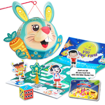 Lồng đèn Trung Thu Happy Kibu - Lồng Đèn Kết Nối Sáng Tạo - Thỏ Yêu Thương