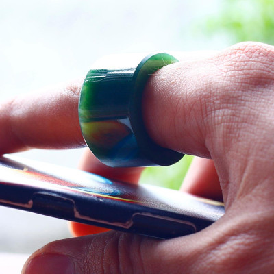 Nhẫn càng long ngọc bích mệnh hỏa, mộc - Ngọc Quý Gemstones