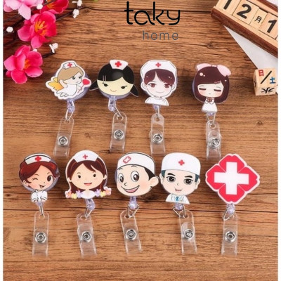 Dây Đeo Thẻ Tên Dễ Thương Đeo Biển Tên Bác Sĩ, Điều Dưỡng, Y tá, Gắn Túi Áo Có Dây Kéo Dài, Tiện Dụng. TakyHome 5950