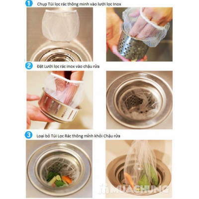 Combo 300 Túi Lọc Rác cho bồn rửa chén bát – Combo 300 Túi Lưới Lọc Rác Giúp Ngăn Chặn Tắc Đường Ống Tiện Lợi