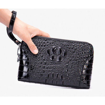 Clutch khóa số cầm tay cao cấp BHM3001 Da bò dập nổi vân da cá sấu