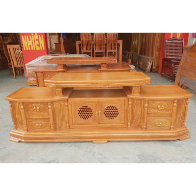 KỆ TIVI GỖ GÕ ĐỎ 2m2 , kệ gỗ để tivi , tủ gỗ trang trí phòng khách,KỆ NHO TRẠM