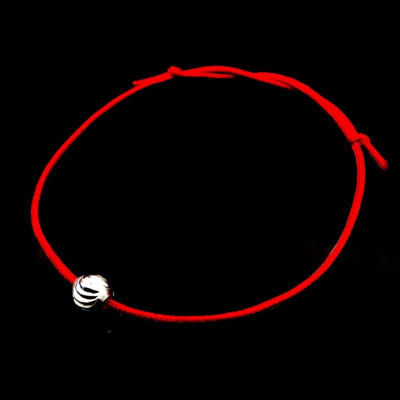 Lắc Tay Nam Bạc Hiểu Minh LTN031 - Dây Chỉ Đỏ Mix Bi Bạc - Bảo Hành Vĩnh Viễn ( Hàng Chính Hãng )