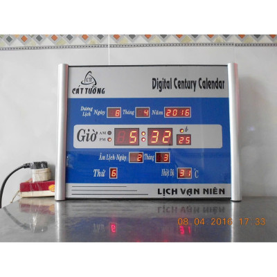 Đồng Hồ Treo Tường Vạn Niên Cao Cấp – Có Lịch Âm,  Sang Trọng, 40x30cm Chuẩn Phong Thủy