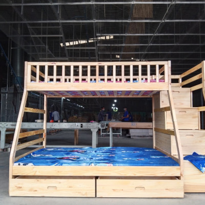 Giường tầng Juno sofa hàng sản xuất TNT192 Màu Sắc (Trắng - Vàng Mật Ong - Tự Nhiên - Nâu Walnut )