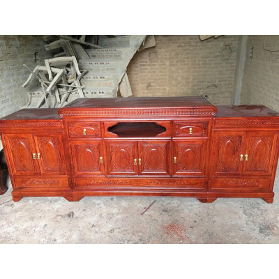 Kệ tivi mõ nồi giữa gỗ hương đá