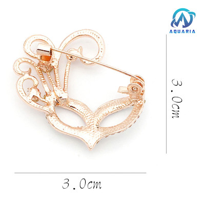 Trâm Cài Áo Nữ Quà Tặng Mặt Nạ Đính Đá Trang Nhã Sang Trọng (Kèm Hộp)