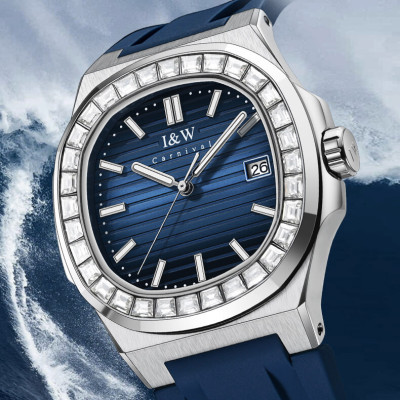 Đồng Hồ Nam I&W Carnival 721G7 Chính Hãng Full Box Chống Nước Kính Chống Xước Dây Silicon Cao Cấp BH 60T (Máy Cơ Tự Động)