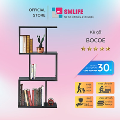 Giá đỡ sách gỗ công nghiệp nhỏ gọn SMLIFE Bocoe