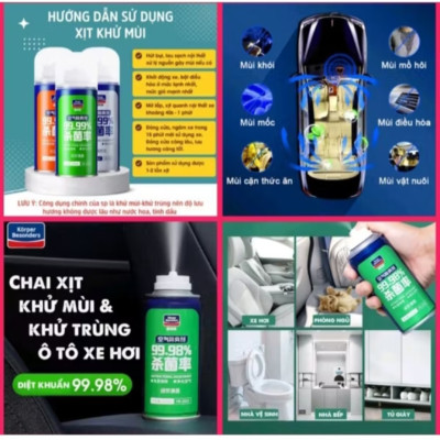 1 CHAI XỊT KHỬ MÙI DIỆT KHUẨN THƠM XE HƠI ÔTÔ MẪU MỚI CHẤT LƯỢNG