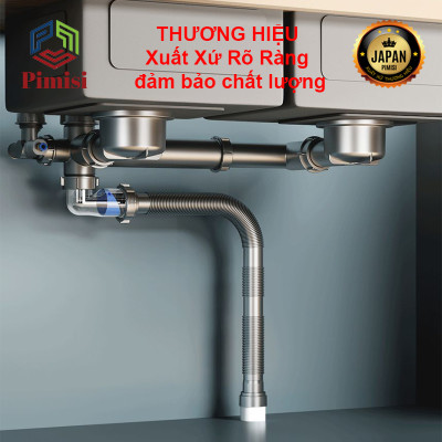 Xi Phông Chậu Rửa Bát Pimisi PXP-61-2 Tối Ưu Không Gian Nhà Bếp Với Hệ Thống Thoát Nước Tối Ưu, Cơ Chế Ngăn Mùi Hiệu Quả | Chính Hãng