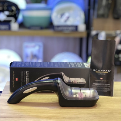 Dụng cụ mài dao 3 bước Scanpan Classic 92700100, đá mài bằng gốm, đế cao su chống trơn trượt