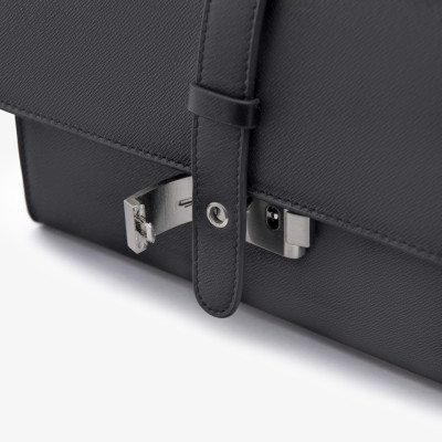 Clutch Cầm Tay Nam Da Bò Taiga HT10 Màu Đen