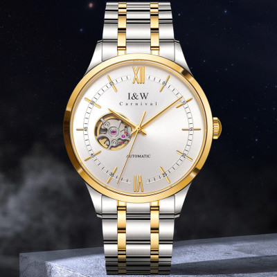 Đồng Hồ Nam I&W Carnival 570G Chính Hãng Full Box Chống Nước Kính Chống Xước Dây Thép Cao Cấp BH24T (Máy Cơ Tự Động)