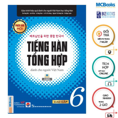 Sách - Tiếng Hàn Tổng Hợp Dành Cho Người Việt Nam - Cao Cấp 5 + 6 - Sách Bài Học - Bản Đen Trắng - Combo 2 Cuốn - MCBooks
