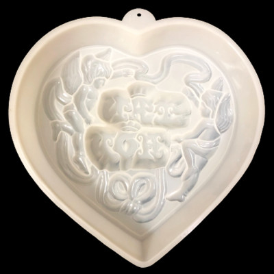 Khuôn rau câu cưới hỏi Tân Hôn thiên thần – Khuôn hình tim loại 20 cm - Mã số 1108