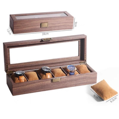 Hộp đựng đồng hồ vỏ da cao cấp có khoá thiết kế tinh tế nhỏ gọn