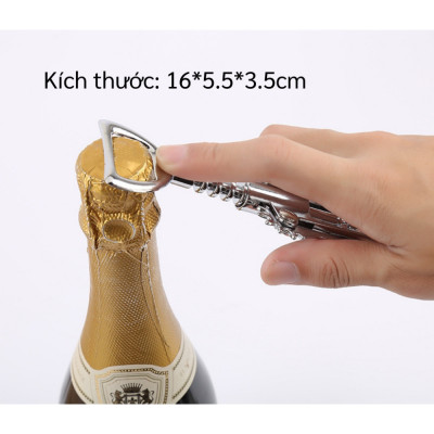Dụng Cụ Khui Mở Rượu Vang, Khui Bia Kim Loại Không Gỉ - Hàng Chính Hãng MINIIN