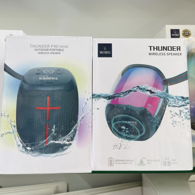 Loa WiWu Thunder P40 Mini Dành Cho Các Thiết Bị Có Bluetooth  Tích Hợp Pin Dung Lượng Cao 1800mAh, IPX6 Không Thấm Nước - Hàng Chính Hãng
