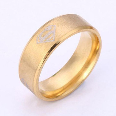 Nhẫn titan nam đánh dấu siêu nhân nhiều màu cao cấp thời trang thép không gỉ