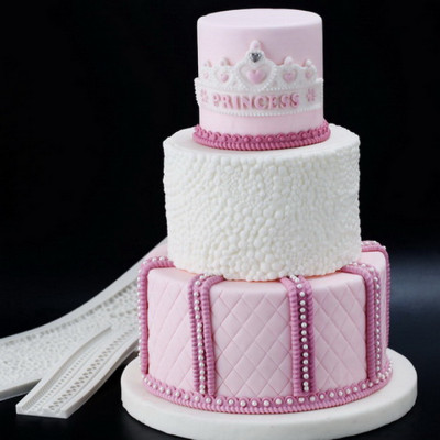 Khuôn silicon làm viền bánh, rau câu, fondant hình chuỗi ngọc - Mã số 1076