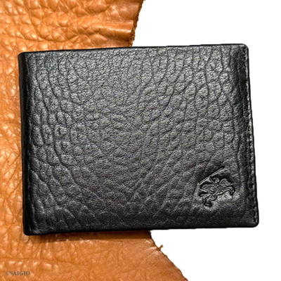 Ví Nam Da Bò Tự Nhiên In Họa Tiết Vân Da Voi , Size Lớn, Thiết Kế Cổ Điển, Đơn Giản - Mỏng Nhẹ, Dáng Ngang - Gập 2, Ngăn Đựng Tiền Có Khóa Kéo, Nhiều Ngăn Để Giấy Tờ Tiện Dụng - Hàng Chính Hãng SAIGIO