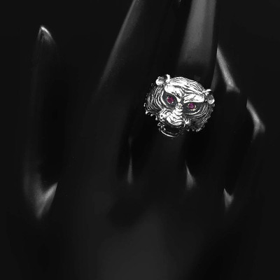 Nhẫn Nam Bạc Hiểu Minh NA561 - Hình Mặt Hổ - Bảo Hành Vĩnh Viễn ( Hàng Chính Hãng )