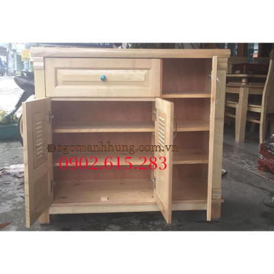 Tủ giày dép gỗ sồi tự nhiên 1m20
