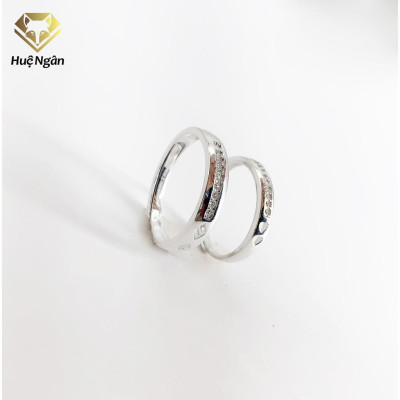 Nhẫn đôi bạc Ý 925 Huệ Ngân - Trái tim yêu thương RR1783
