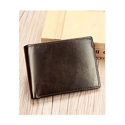 Ví ngang nam chống quét RFID cao cấp BHM1172 Chuẩn da bò thật. Mỏng gọn