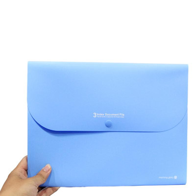 Bìa Nút 3 Ngăn - Morning Glory 79154 - Xanh Dương