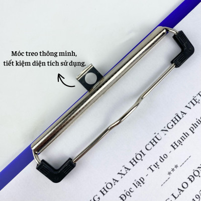 Bìa trình ký mica Enter G03 16.5x21.5cm có kẹp giấy A5 đứng 