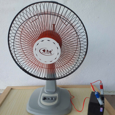 Quạt bàn Kẹp Bình 12V, Có 3 Tốc Độ Gió Khác Nhau, Loại CN B3, Cánh 30cm gió mạnh