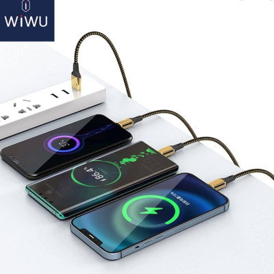 Cáp Wiwu Gold 18K USB To Type-C Cho iPad, Các Dòng Điện Thoại Samsung, Oppo GD-101 Chất Liệu Cao Cấp Lõi Đồng Truyền Tải Dữ Liệu Nhanh - Hàng Chính Hãng