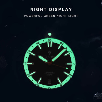 Đồng Hồ Nam Cadisen C8231M1 Chính Hãng Full Box Chống Nước Kính Chống Xước Dây Thép BH 2 Năm Máy Cơ