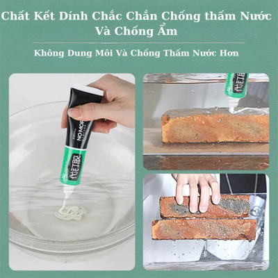 Keo Dán Đa Năng, Keo Siêu Dính, Dán chắc như đóng đinh NOMORE NAIL Tuýp 60g Keo Siêu Dính Công Nghệ Nhật Bản No More Nail Tuýp 60g Keo Siêu Dán Tường Dán Giày Gỗ Thuỷ Tinh Đa Năng Chống Thấm Nước