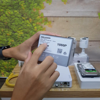 Bộ 1/2/3/4 camera hikvision ngoài trời 2MP full hd vỏ nhựa - Hàng chính hãng