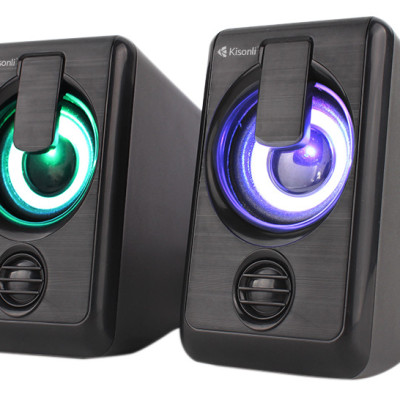 Bộ Loa Vi Tính Mini Kisonli 2.0 Hoangnhan L-1010 - Hàng Chính Hãng