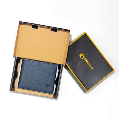 Ví ngang VICTOR - Da bò hạt | Anh Tho Leather