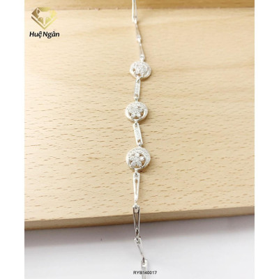 Lắc tay bạc 925 Huệ Ngân - Hình tròn xinh xắn RYB140017