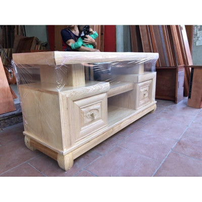 kệ TV 1m2 gỗ sồi kết hợp tếch sồi (kệ y ảnh)