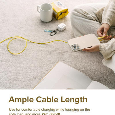 Cáp sạc nhanh cho điện thoại/laptop/tablet RINGKE Fast Charging Pastel Cable C-to-C nhiều màu - Hàng Chính Hãng