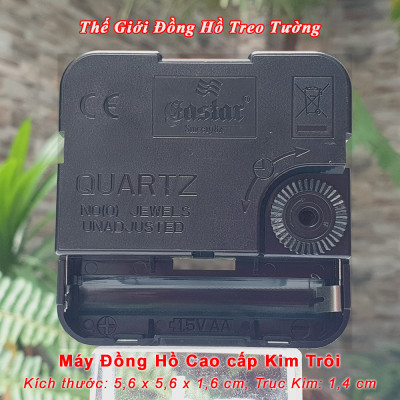 Máy Đồng Hồ KIM TRÔI EASTAR Độ Chính Xác Cao – Bộ KIM ĐAO đuôi hình TRÁI TIM, thân Kim màu Đen có phủ lớp sơn Phản quang màu Xanh – Tặng Pin Maxell - Bảo Hành 2 Năm