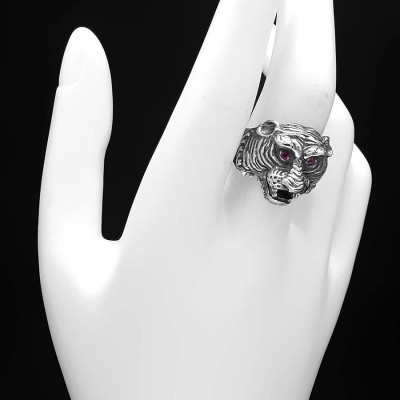Nhẫn Nam Bạc Hiểu Minh NA561 - Hình Mặt Hổ - Bảo Hành Vĩnh Viễn ( Hàng Chính Hãng )