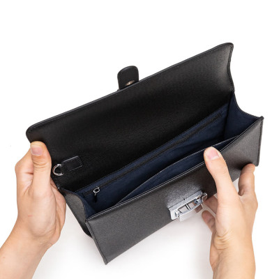 Clutch cầm tay nam da bò Taiga HT10 Màu Đen