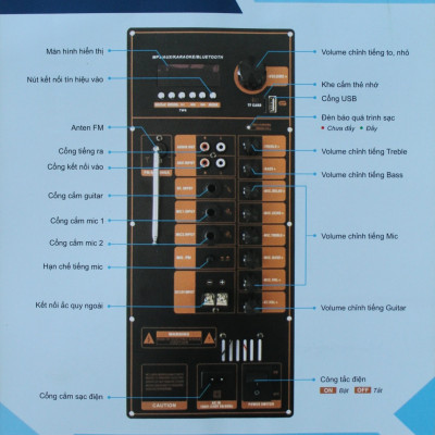 Loa Kéo Di Động Karaoke Bass 30 U.B.L LK-30U60 (600W) 3 Tấc - Màu Ngẫu Nhiên - Chính Hãng