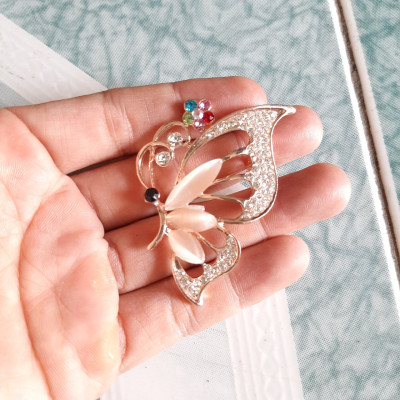 Cài áo nữ thời trang phong cách Hàn Quốc siêu đệp hình HỒ ĐIỆP đính hạt giả đá sang trọng