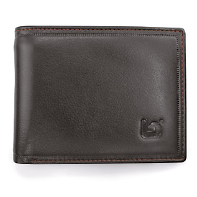 Ví Da Nam, Bóp Da Nam Kim Bảo H42 Da Bò Màu Đen, Nâu, Bò